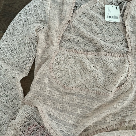 NWT Free People My Party Lace Square Top XS - Picture 4 of 6